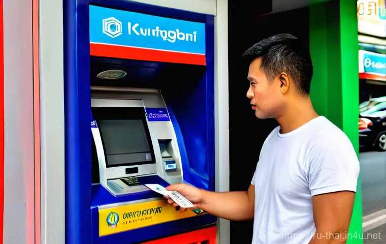 태국 화폐 사용법 - A vibrant scene at a SuperRich currency exchange booth in a bustling Thai city, like Bangkok. A Russ...