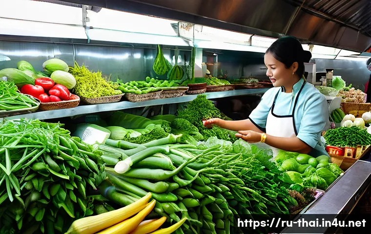 태국 음식의 영양 정보 - **Vibrant Thai Market of Freshness**
An ultra-realistic, highly detailed photograph capturing a ...