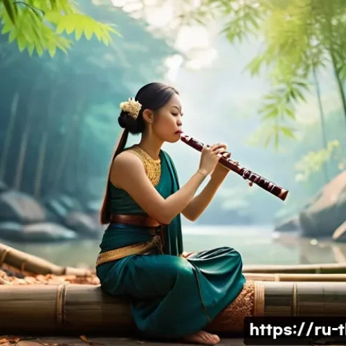 Home 17 태국 민속 음악 소개 - **Prompt:** A serene, ethereal image depicting the ancient roots and philosophical depth of Thai tra...