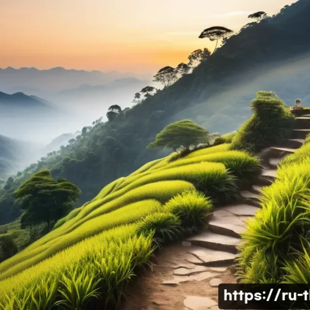 태국의 산악 관광 - A breathtaking landscape of Doi Inthanon National Park in northern Thailand, featuring lush tropical...